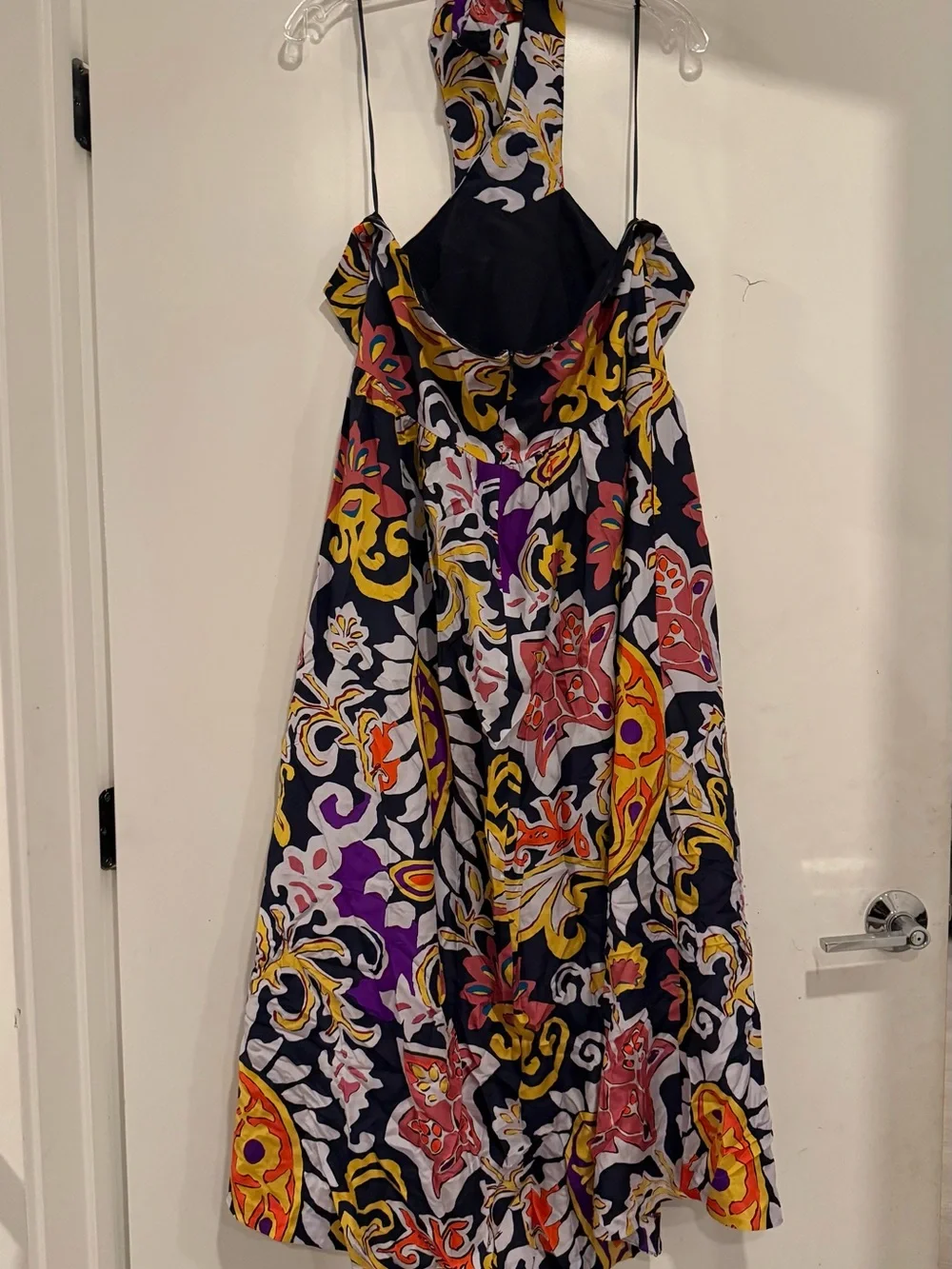 J. Crew Paisley Silk Floral Print Luxury Halter Maxi Sarong Party Dress Size 16